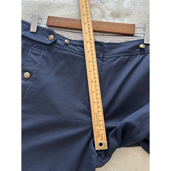 Brooks Brothers Women Pants Size 10 Navy Trousers Gold Buttons Preppy Elevated - Picture 9 of 14